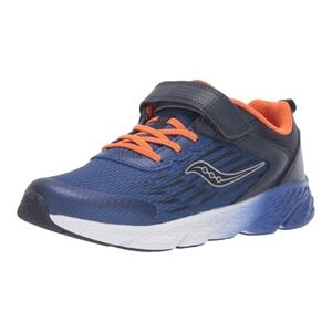 Saucony Kids Running Shoes Blue Orange Hook and Loop Strap Size 3.5M‎